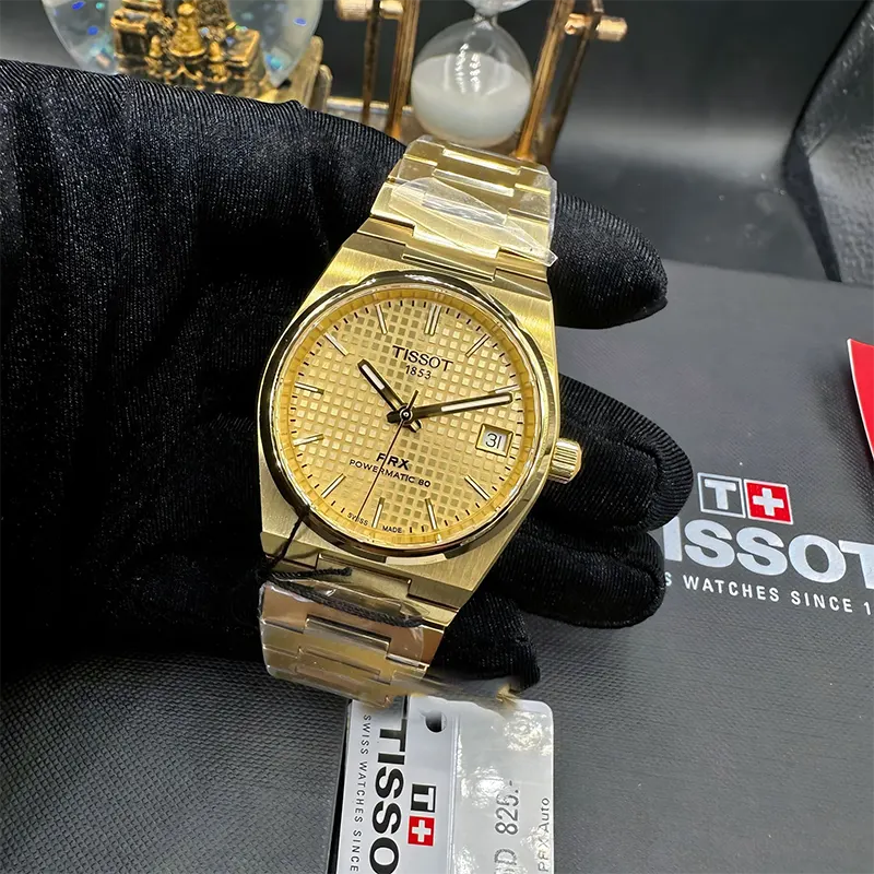 Tissot PRX Powermatic 80 Champagne 35mm Dial Unisex Watch- T137.207.33.021.00